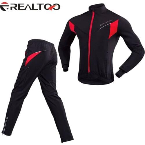Winter Cycling Sets Suits Fleeced Therm Windproof and Waterproof Cycling Jackets+ Cycling Pants Cycling Clothing Free Shipping