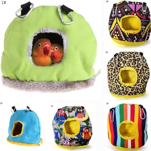 1Pc Pet Bird Supplies Round Warm Bird Nest Parrot Bird House Cotton Hammock Bird Cage Parakeet Budgie Hut Tent Bed Hanging Cave