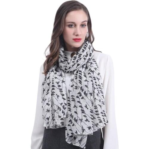 10pcs/lot Fashion Small Birds Print Scarf Wrap Shawl Polyester Scarves