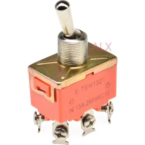 2PCS E-TEN1321 6PIN Toggle Switch ON-ON power switches 15A 250V