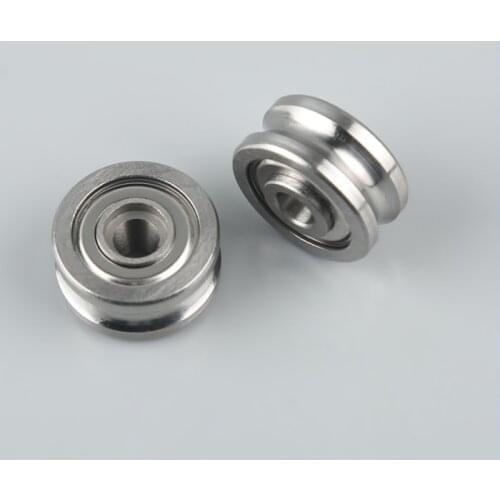 200pcs/lot LFR5200-8KDD LFR5200-8 U Groove guide track roller bearing pulley LFR5200 10*32*14 mm