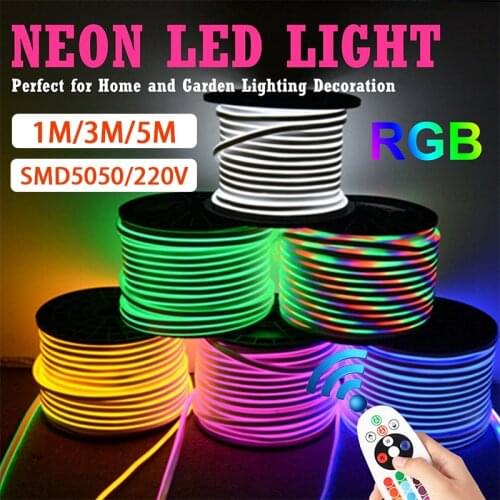 8*16mm Narrow Neon Light LED Strip SMD 5050 60LEDs/M Flexible Rope Tube Waterproof For DIY Christmas Holiday Decoration Light