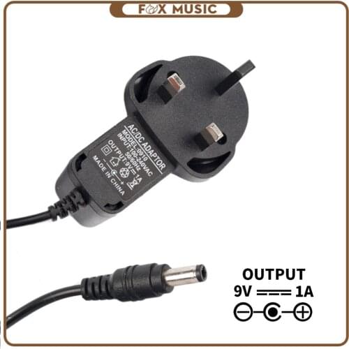 9V 1A UK Plug Guitar Effect Device Pedal 1000mA Power Supply Power Charger Guitar Accessories