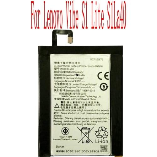 High Quality 2700mAh BL260 Battery For Lenovo Vibe S1 Lite S1La40 Cell Phone
