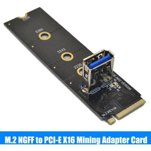 NGFF M.2 to USB3.0 Converter Adapter Graphic card Extender Card M.2 NGFF to PCI-E X16 Slot Transfer Card Mining m2 Riser Card