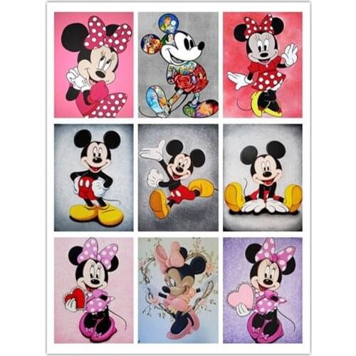 Diy 5d Diamond Painting Disney Cartoon Mickey Cross Stitch Kits Diamond Embroidery Full Home Decor Wall Art