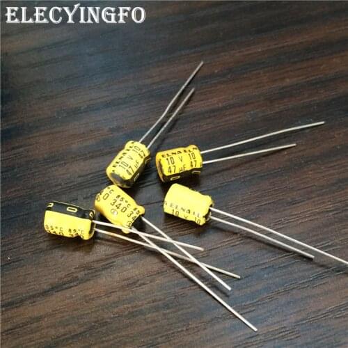 10pcs 47uF 10V47uf ELNA Yellow 5x7mm 10V47uF Audio capacitor