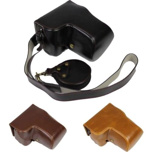 Bottom Battery Openning Video Bag PU Leather Camera Case For Sony ILCE-6600 A6600 Protective Pouch Cover