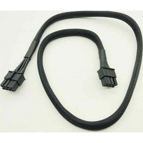 Black 650mm Sleeved 8pin CPU Power Cable 8Pin to 8(4+4)-Pin Modular Power Supply Cables for Corsair RM650X RM750X RM850X RM1000X