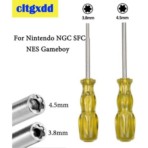 Cltgxdd 10pcs/Lot 3.8mm and 4.5mm Security Screw Driver Screwdriver Bit tools for reparing for Nintendo NG C N64 SF C WII SNES
