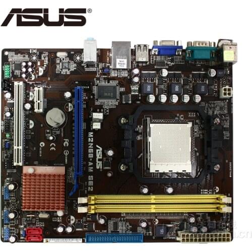For NVIDIA GeForce 7025 630a ASUS M2N68-AM SE2 Motherboard DDR2 M2N68 AM SE 2 Desktop Mainboard Systemboard Used