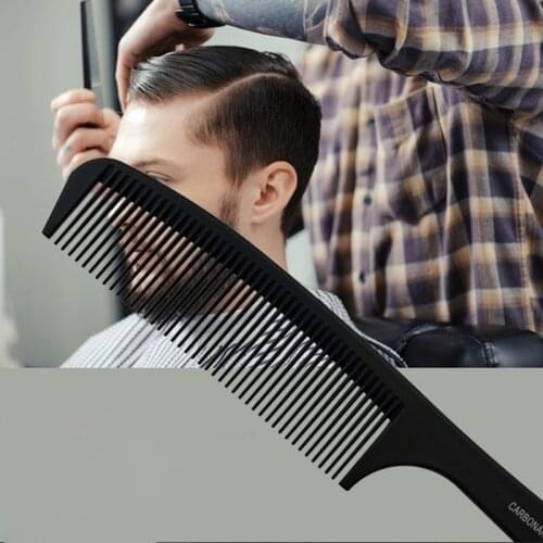 2pcs Black Hair Salon Comb Hairdressing Carbon Comb Antistatic and Heat Resistan Hair Comb Hair Accessories Barber Accessories