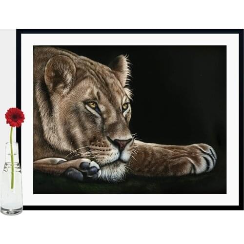 Big Cats Lioness Pictures Living Room Wall Art Decor Animal No Frame Poster Oil Painting Decoration