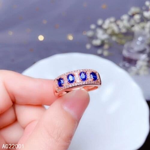 KJJEAXCMY fine jewelry natural sapphire 925 sterling silver new adjustable gemstone women ring support test classic luxury
