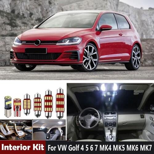 White Canbus Car LED Interior lamp Indoor Map Dome Light Bulb Kit For VW For Golf 4 5 6 7 MK4 MK5 MK6 MK7 (1999-2018)