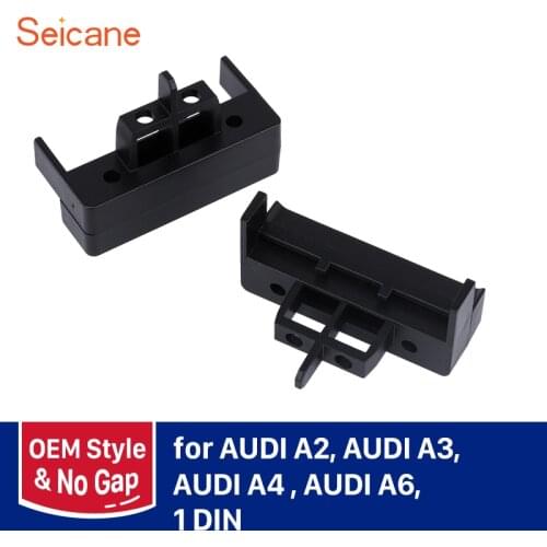 Seicane 1Din refitting Panel Installation Kit in Dash Car Stereo Frame Radio Fascia for AUDI A2 A3 A4 A6 no gap OEM style