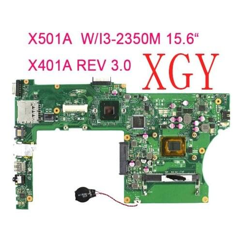 For ASUS X501A X401A rev3.0 Motherboard HM76 W i3-2350M Mainboard 15.6 100% Test OK