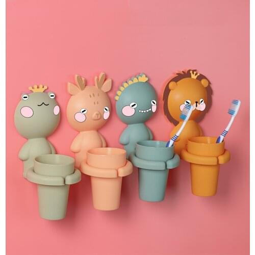 Cartoon Childrens Water Cup Bathroom Cup Animal Model Bathroom Accessories Set Wall Decoration Toothbrush Cup Toothbrush Holder