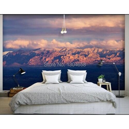 Custom Papel de parede wallpaper for the living room sofa backdrop wall paper vinyl wallpaper mountain lake forest