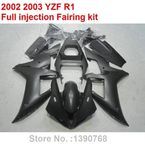Bodywork kit for Yamaha injection mold fairings YZF R1 02 03 matte black motorcycle fairings kit YZFR1 2002 2003 BC12