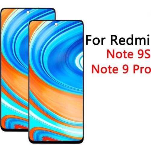 Original 6.67"LCD For Xiaomi Redmi Note 9 Pro LCD Display Touch Digitizer Screen For Xiaomi Redmi Note 9S LCD Screen Replacement