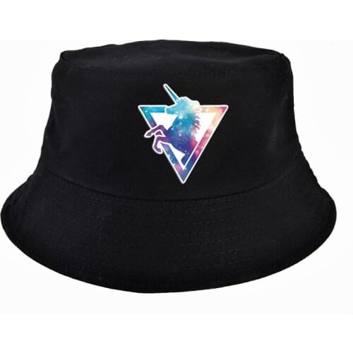 Cartoon Starry sky Bucket Hat pop Harajuku Men Women Unisex Dabbing unicorn Fisherman Hats panama Fishing Cap bob chapeau