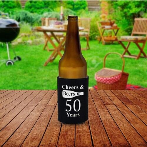 Beach pool trip BBQ fishing 50 years old 50th Birthday Party family dinner Decoration Fiftieth Anniversary Beer can Cooler Gift