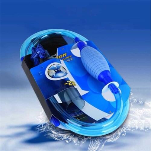 Semi-Automatic Aquarium Water Changer Fish Tank Water Change Pipe Aquarium Vacuum Siphon Pump With Filter for Sand Cleaning Tool