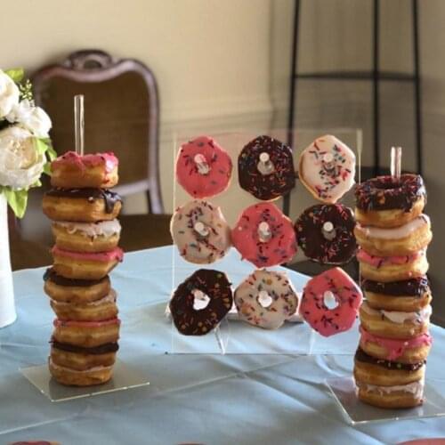 Donuts wall/stand Wedding&events Treat kids Birthday party decorations doughnut Baby shower Transparent table decor accessories