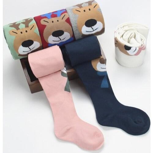 Hot Christmas theme Cotton underwear fall and winter Kids Suitable for 5-7 years Girl Infants The elk pantyhose Collocation use