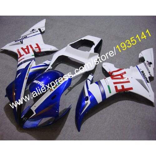 Popular Blue White Cowling For Yamaha YZF R1 2002 2003 YZF1000 02 03 YZF-R1 Motorcycle Fairing Kit (Injection molding)