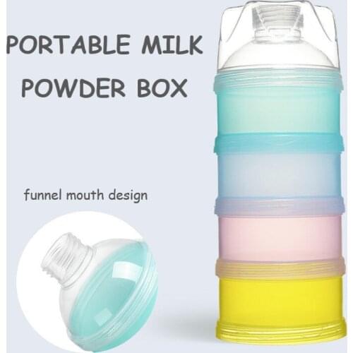 3/4 Layers Portable Baby Food Storage Box Baby Complementary Milk Powder Independent Packaging Cup Infant Snacks Container