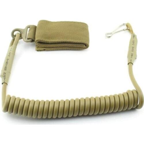 Coil Sling Rope Lanyard Elastic Hunt Pistol Tool Belt Strap Spring Airsoft Bag Outdoor Backpack Shooting Fishing Reel Milit Y3V5