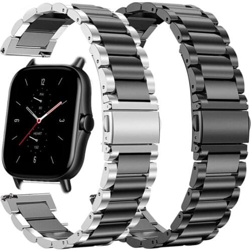 Stainless Steel Strap For Xiaomi Huami Amazfit GTS 2/GTS/Bip/Bip S U Smart Watch Band 20MM Replace Straps For Amazfit GTS 2 Mini