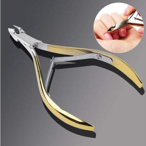 Nail Cuticle Nipper Trimming Stainless Steel Nail Clipper Dead Skin Remover Golden Cutter Cuticle Scissor Manicure Nail Art Tool