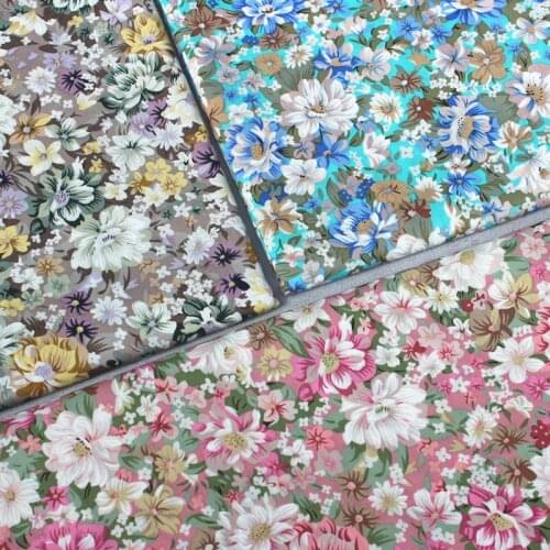 Wide 58" 40S Pastoral Style 100% Cotton Printed Poplin Fabric Floral Print Dress Shirt Material