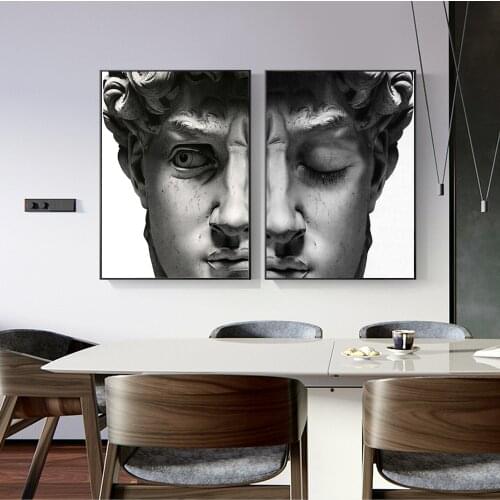 Statue Of David Canvas Paintings On The Wall Posters And Prints Portrait Of David Wall Art Canvas Pictures Home Wall Decoration