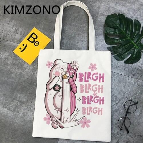 Danganronpa shopping bag bolsa recycle bag handbag shopper bolsas de tela bag string sac cabas fabric custom