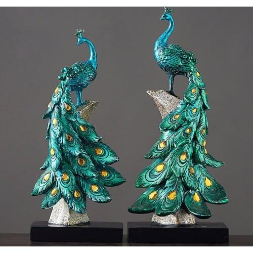 European Peacock Vintage Luxury Room Wine Cabinet Living Room Decoration Deer Decoration Home Model Creative Marriage