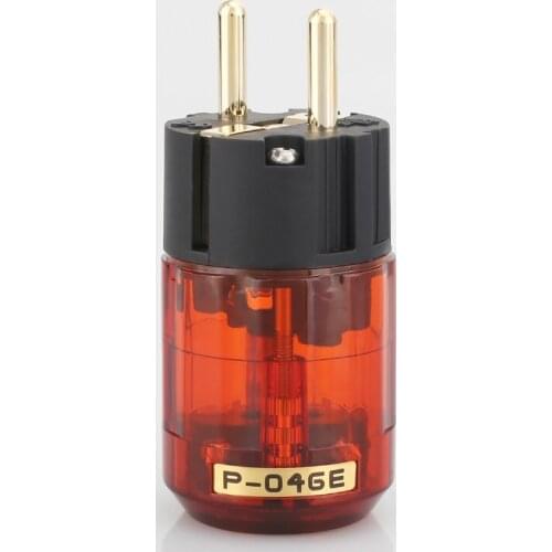 High Quality Gold Plated P046E Power Plug Schuko Power Plug Audio Male Plug Connector HIFI DIY Power Cord Plug