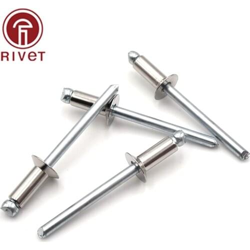 Stainless Steel Rivets M4.8*8/9/10/11/12/13/14/16/18mm Open End Blind Rivets Countersunk Head Rivets For Furniture Cars Remaches