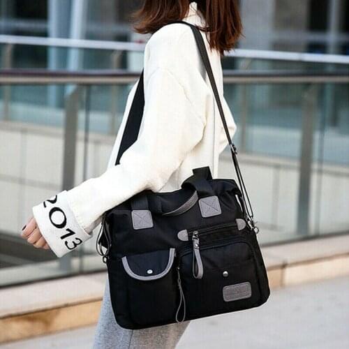 Womens Ladies Travel Large Capacity Tote Multi-Pocket Waterproof Messenger Cross Body Nylon Shoulder Bag Outdoor Camping Bags