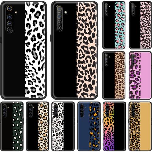 Phone Case for Realme C3 6 5 7 Pro X50 XT C11 Cover for Oppo A52 Find X2 Lite A9 2020 A53 Black Shell Leopard Latest Released
