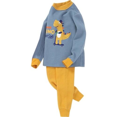 Children Pajama Sets for Boys Girls Winter Warm Cotton Cartoon Kids House Homewear Sleepwear Nightwear Clothes Underwear Suits