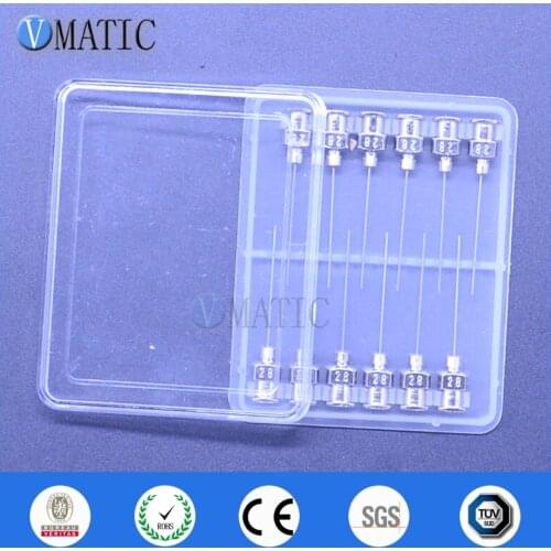 Free Shipping Non Sterilized 12Pcs 1 Inch Tip Length 28G Blunt Stainless Steel Dispensing Syringe Needle Glue Dispenser Needle