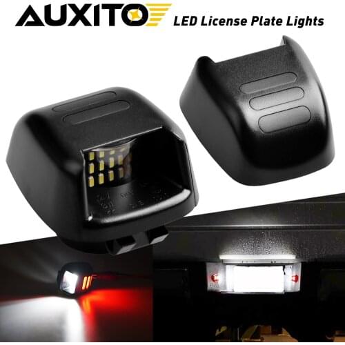 2pcs White Red 18SMD LED Car License Plate Lights for Nissan Navara D40 Frontier Armada Titan Xterra Suzuki Equator Accessories