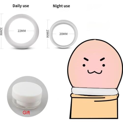 2PCS Silicone Male Foreskin Corrector Resistance Ring Delay Ejaculation Penis Rings Sex Toys for Men Daily/Night Cock Ring