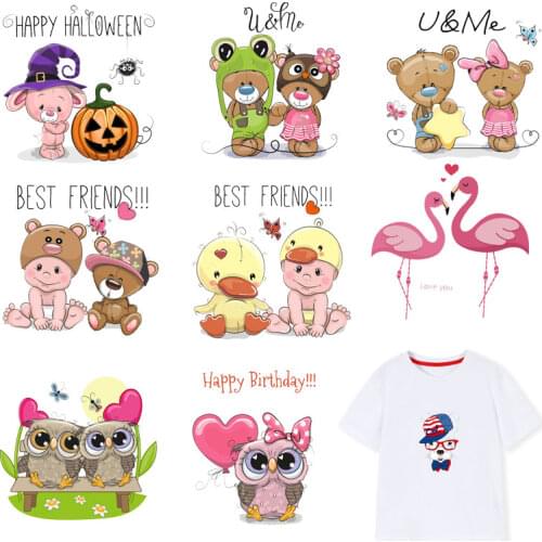 3D Festival Iron-On Transfers Heat Transfer Ironing Stickers Kids Clothing T-shirt Thermal Patches Washable Decal DIY Appliques