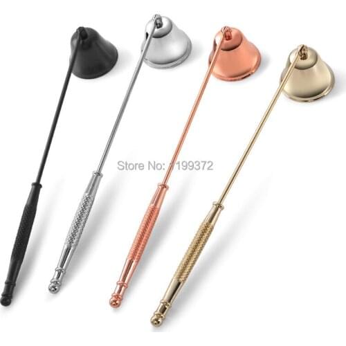 50pcs Ringbell Shape Stainless Steel Candle Trimmer Dipper Oil Lamp Scissor Cutter Snuffer Hook Home Tool