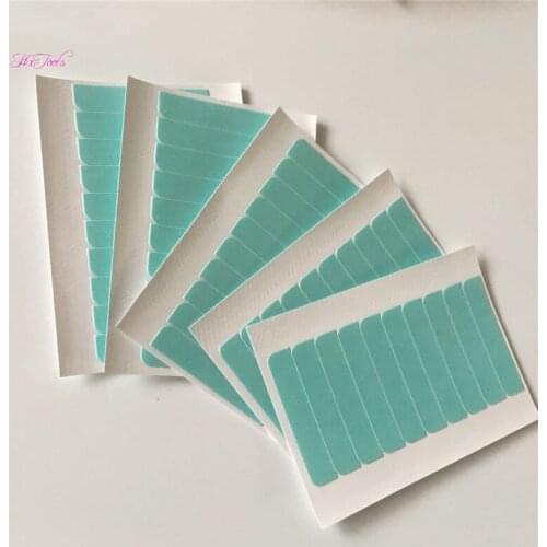 5 Sheets Super Hair Tape For Hair Extension 60Pcs Extra Strong Retape for Wig Blue Color Double sided Tape For Hair Extension